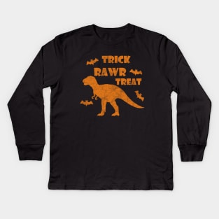 Dinosaur - Trick Rawr Treat Kids Long Sleeve T-Shirt